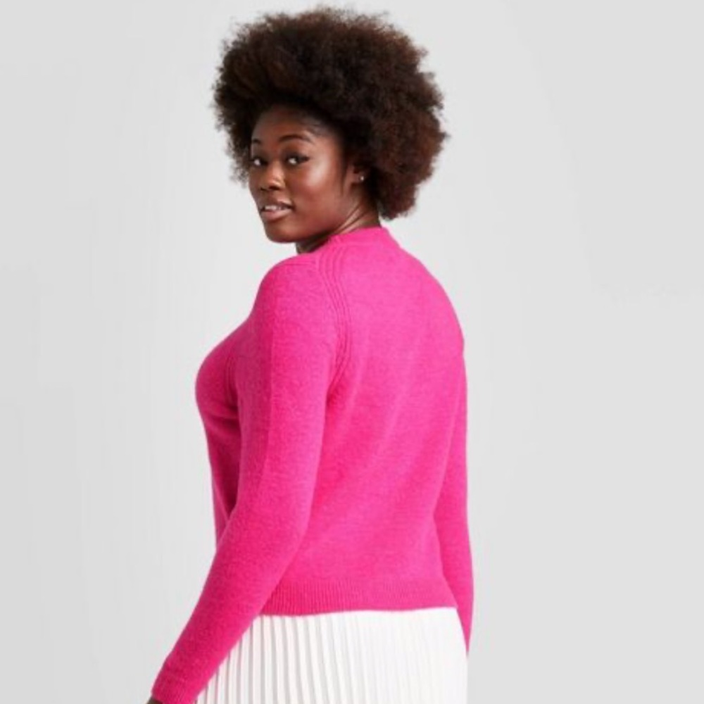 A New Day Pink Crewneck Pullover Sweater - Picture 3 of 11